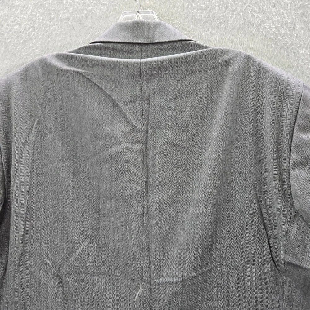 Ralph Ralph Lauren Men Jacket 44‎ Gray Blazer 100% Wool Button Up Long Sleeve